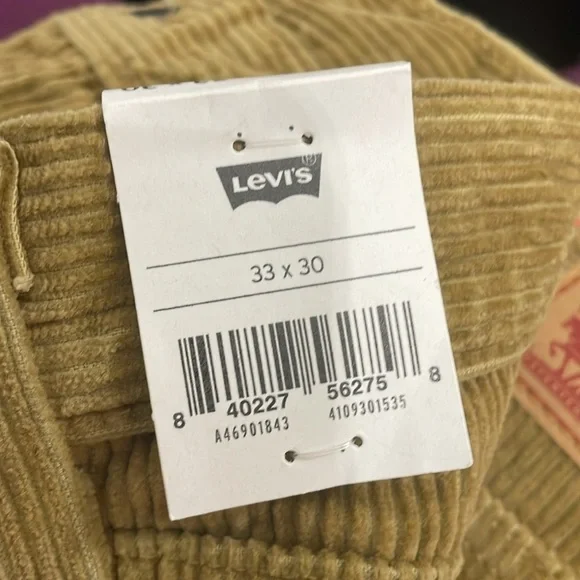 NWT Mens Levi Strauss and Co Corduroy Jeans. Various sizes. 29,31, 33 All 30”L - Picture 6 of 6